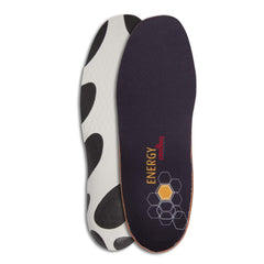Pedag Energy medium-arch insole, top view, supports natural foot motion for athletic performance.