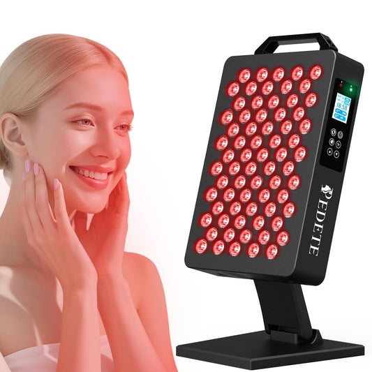Pedete M70 red light panel front view for skin care support.