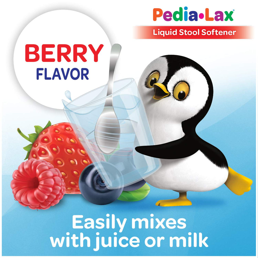 Pedia-Lax pack of 3 berry bottles for convenient family use.