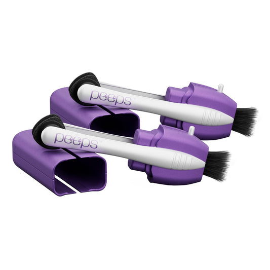 Peeps CarbonKlean eyeglass cleaner bottle with soft touch lavender for on-the-go cleaning.