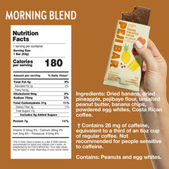 PEJI BAR Morning Blend banana pineapple coffee: tropical flavor with caffeine lift