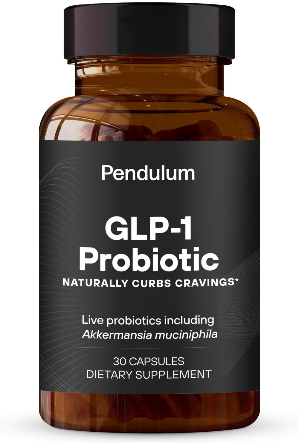 Pendulum GLP-1 Probiotic bottle for daily use supporting gut–brain signaling.