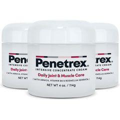 Penetrex cream jar close-up, highlighting fast-absorbing topical relief for joints.