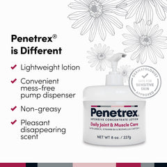 Penetrex fast-absorbing formula leaves no residue on skin.