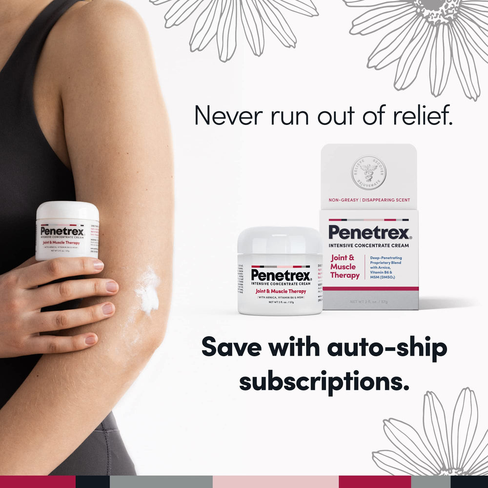 Penetrex on hands for relief from repetitive strain.