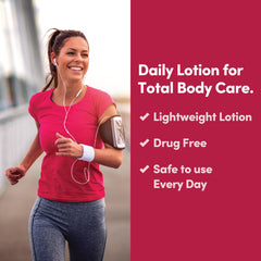 Penetrex lightweight texture lotion application demonstrates quick absorption.