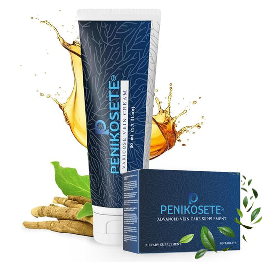 Penikosete varicose veins cream bottle for smooth application and leg comfort
