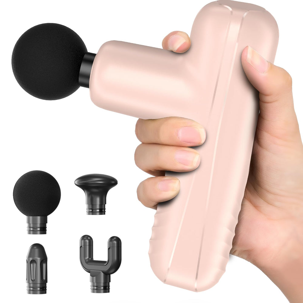 PENJOY Mini Massage Gun in pink handheld design ideal for quick muscle relief at home