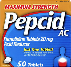 Pepcid CSC24 two-pack outer box for convenient on-the-go relief