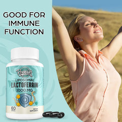 Pepeior liposomal lactoferrin label closeup reveals 1000 mg per softgel