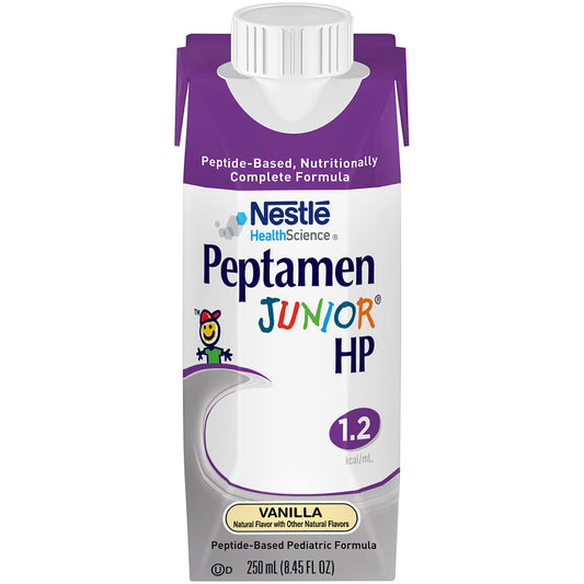Peptamen Junior 1.2 hp Vanilla carton ready for easy pediatric nutrition at home
