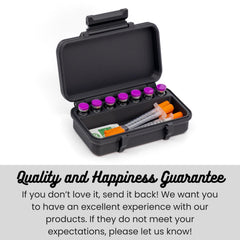 Peptide Case travel-ready in use with bag, ideal for on-the-go organization.
