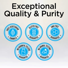 Peptiva bottle on kitchen counter beside a glass