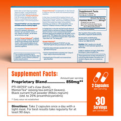 Percepta bottle label close-up highlighting ingredients for daytime focus.