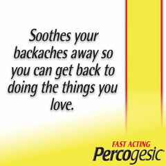 Percogesic Original Strength 90-count bottle detail for long lasting supply.