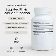 Perelel Fertility Support label info showcasing clean ingredients and transparent sourcing