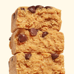 Perfect Bar cookie dough texture closeup, chewy and satisfying bite.