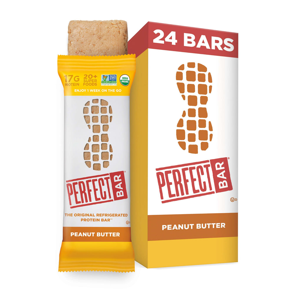 Perfect Bar Original refrigerated peanut butter bar in a pack of 3, ideal for on-the-go nutrition.