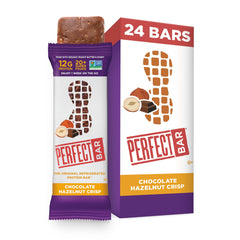 Perfect Bar Chocolate Hazelnut Crisp pack ready for fridge storage and grab-and-go protein
