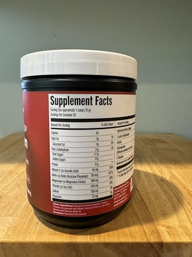 Perfect Keto Beauty + Sleep collagen powder mixing with milk for a comforting evening treat.
