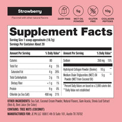 Perfect Keto Collagen Peptides strawberry flavor dessert-like option.