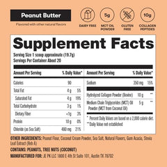 Morning coffee boosted by collagen powder for a low-carb ritual.