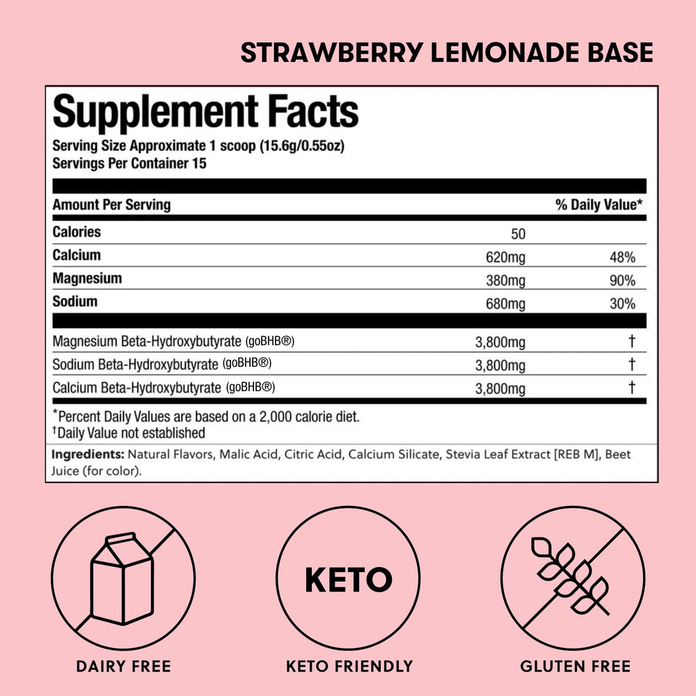 Perfect Keto goBHB Strawberry Lemonade shaker ready for ketosis-friendly drink.