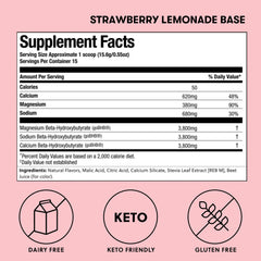 Perfect Keto goBHB Strawberry Lemonade shaker ready for ketosis-friendly drink.