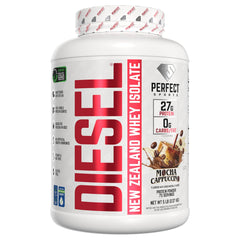 Perfect Sports Diesel Whey Isolate powder in a bag, premium NZ dairy source.