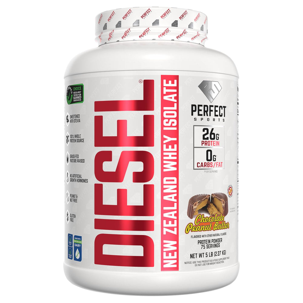 PERFECT SPORTS Diesel NZ whey isolate bag — premium protein for shakes.