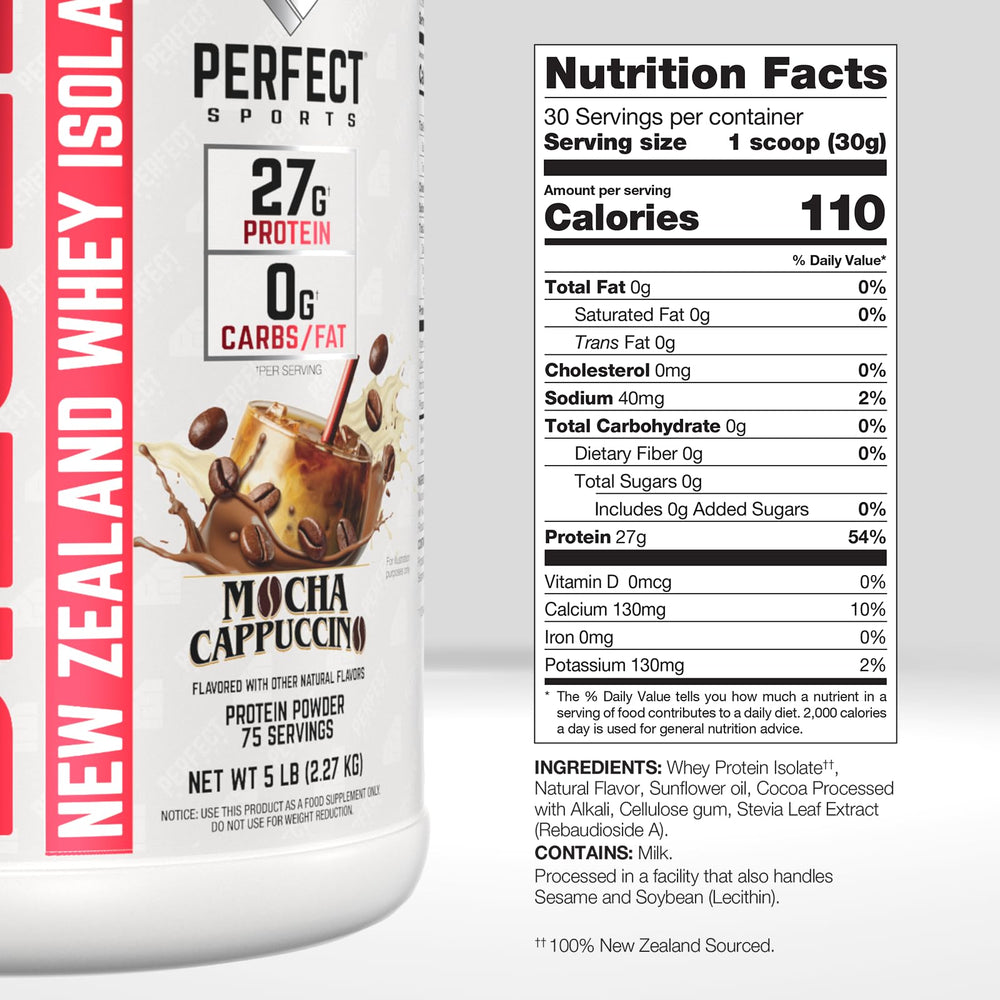 Diesel Whey Isolate label showing Stevia and natural ingredients.
