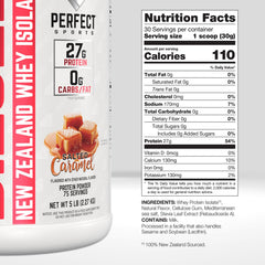 Diesel whey isolate Salted Caramel label highlights stevia-sweetened, artificial-free formula.