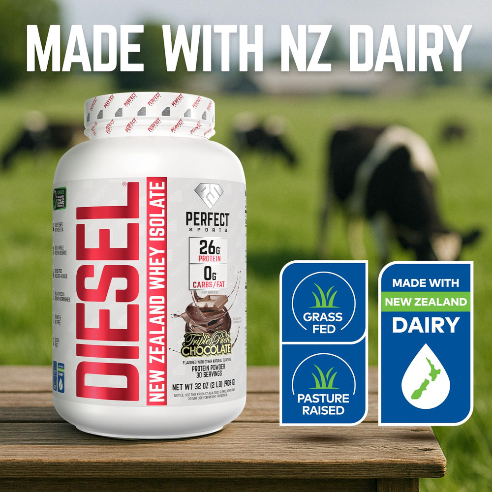 Perfect Sports Diesel whey protein shaker highlights easy mixing for smooth shakes.