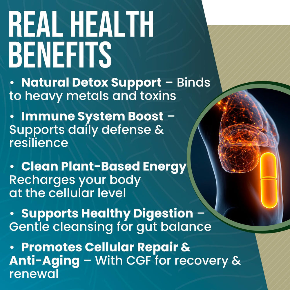 Perfect Supplements chlorella capsules lifestyle photo — plant-based protein support