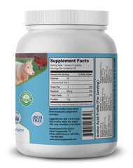 Perfect Supplements collagen powder scoop dissolves easily in hot or cold liquids.