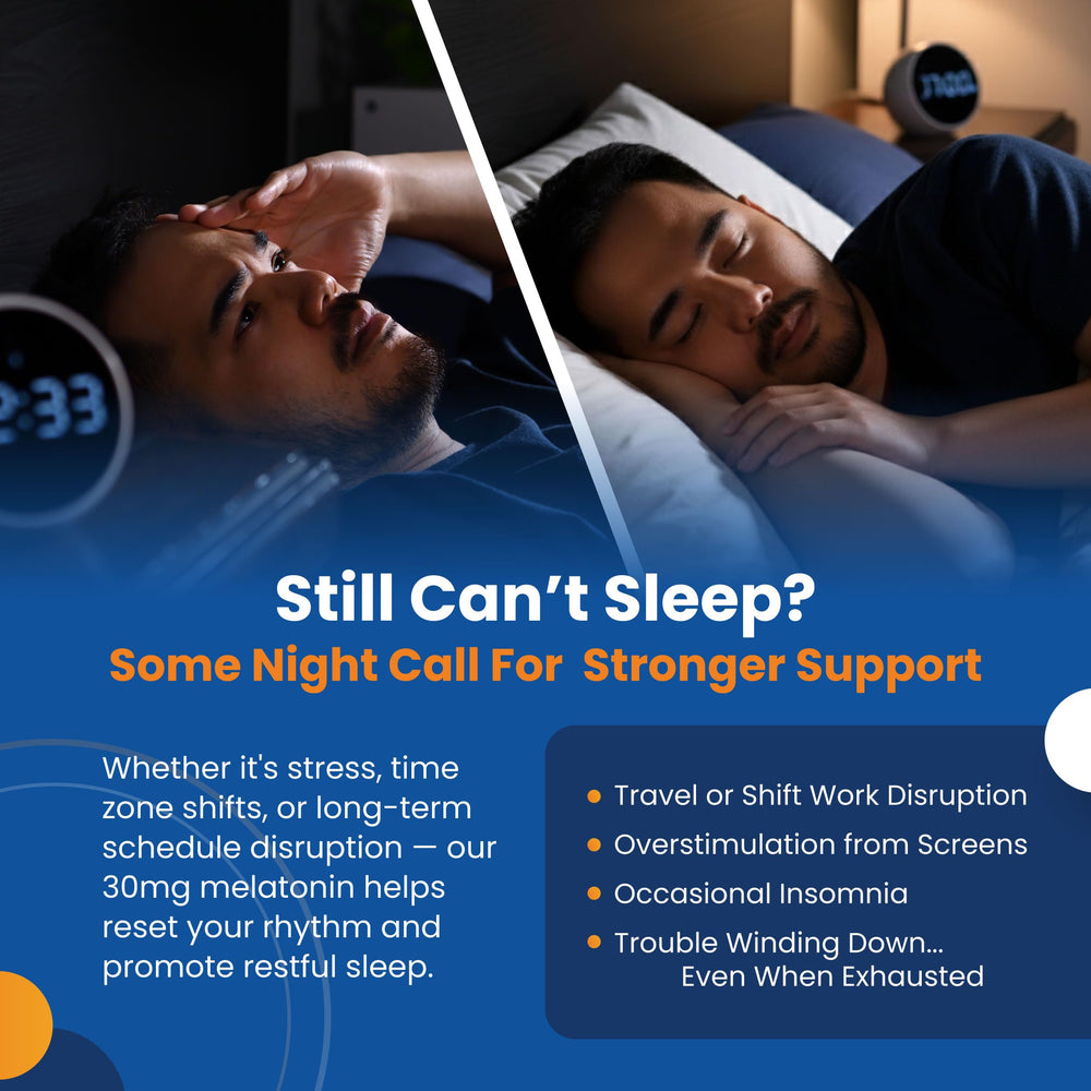 2-pack layout of Perfect Vitamin Melatonin MAX for travel and routines