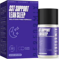 PERFORMIX SST Support Lean Sleep bottle on a nightstand, promoting a calm evening routine
