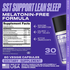 USA-made facility badge on PERFORMIX SST Lean Sleep packaging