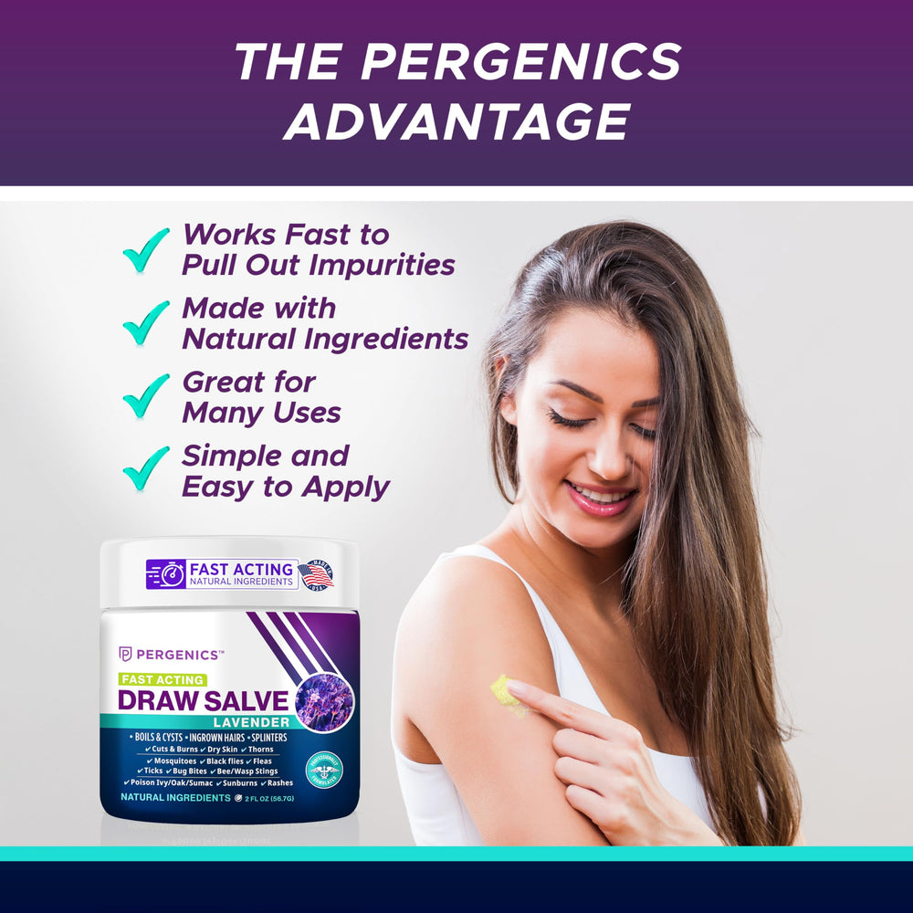 Pergenics Drawing Salve being applied to skin area