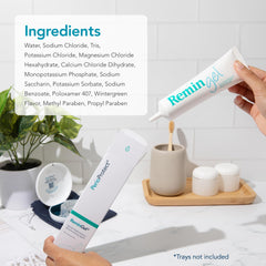 Fluoride-free ReminGel promotes gentle enamel care.