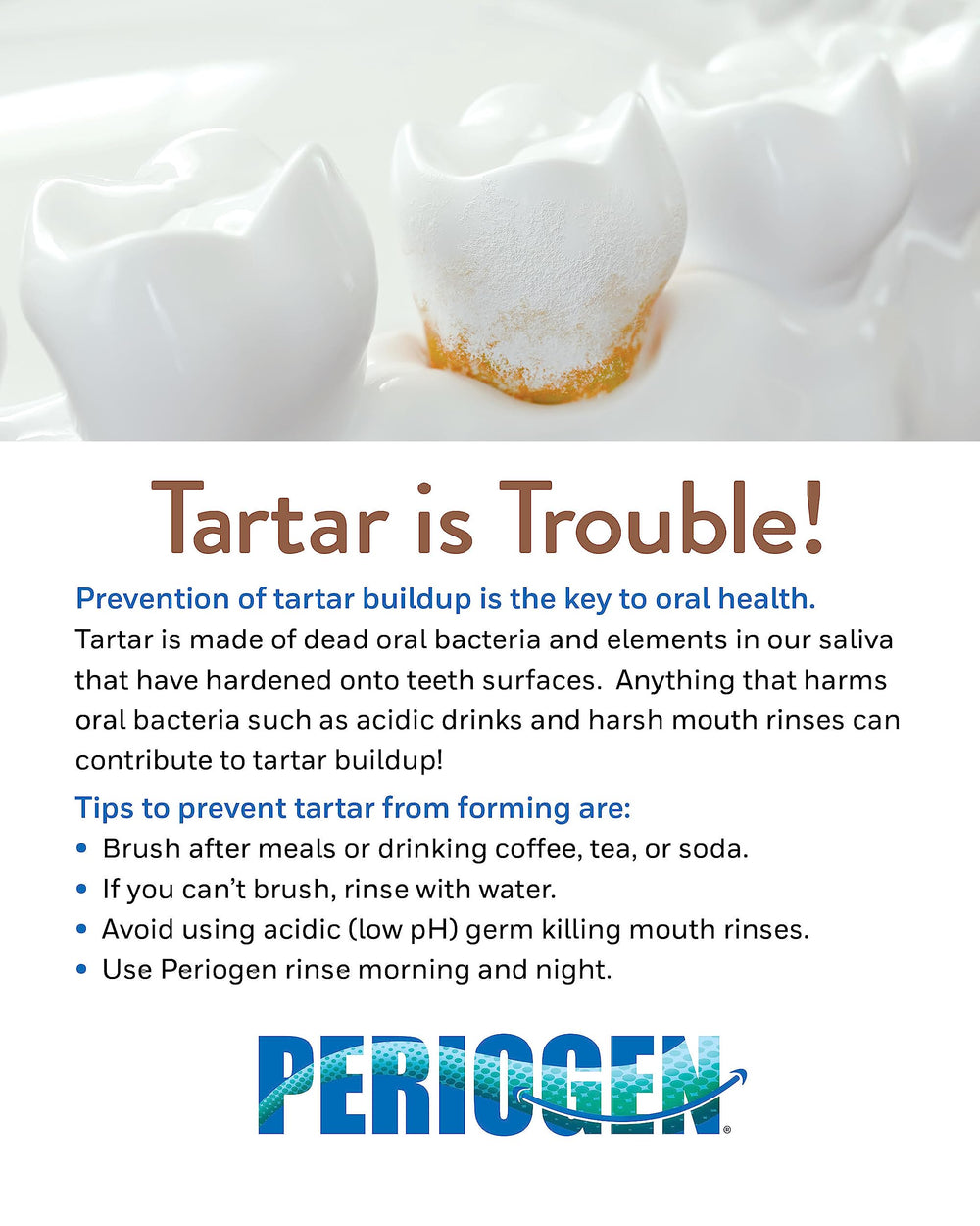 Dental implants maintained with PeriogenPro tartar reduction formula
