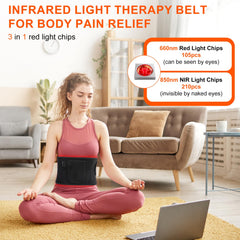 Close-up of easy-clean TPU surface on Peritour red light therapy belt.