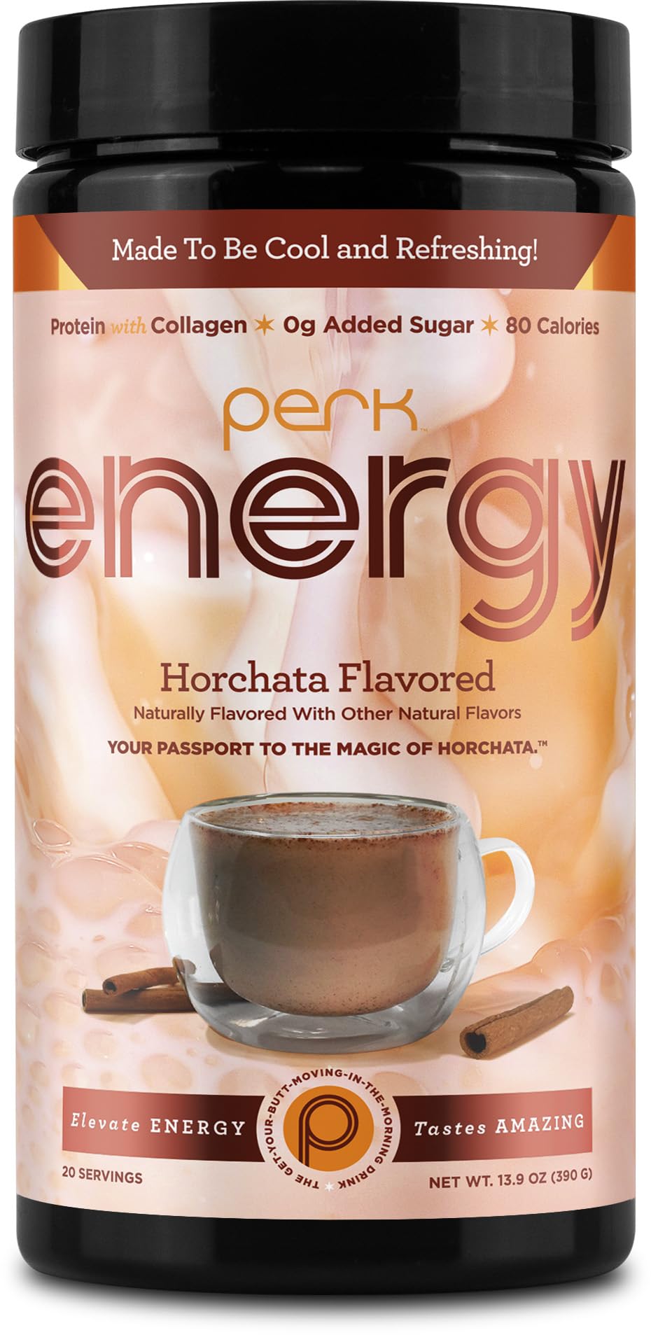 Perk Energy Horchata bottle: portable caffeinated pick-me-up for busy days