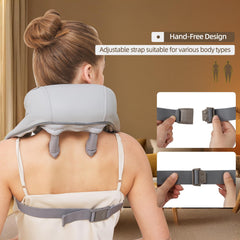 PERLEVI belt-style wrap or handheld mode enables versatile neck, shoulder, and back relief.
