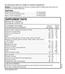 PERQUE Bone Guard Forte 20 bottle label highlights ingredients for bone health