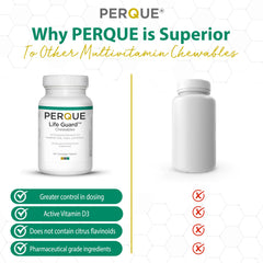 PERQUE Life Guard chewables kid-friendly-packaging visually approachable for families.