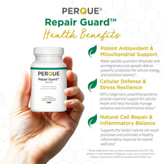 Perque Repair Guard tabs being poured, signaling simple daily use.