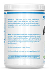 PEScience Amino IV macros-table displays electrolyte balance for workouts.