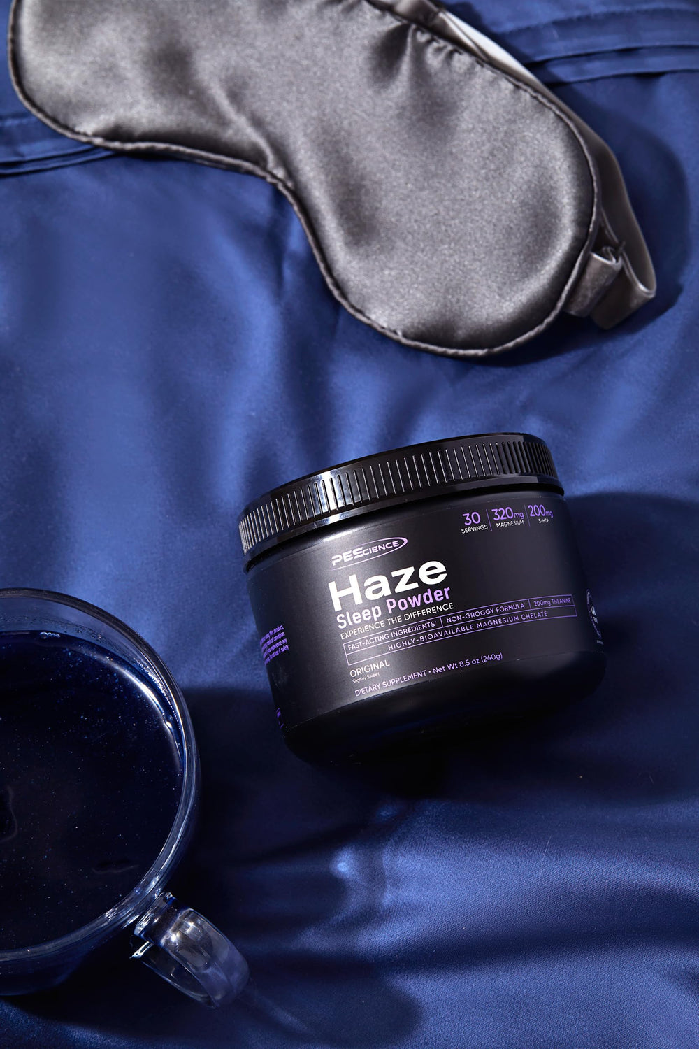 PEScience Haze nightly routine promotes calm pre-sleep preparation.