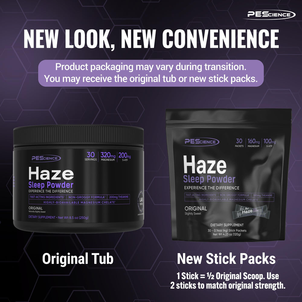 PEScience Haze scoop shows easy nightly serving.